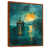 Toile avec cadre flottant brun