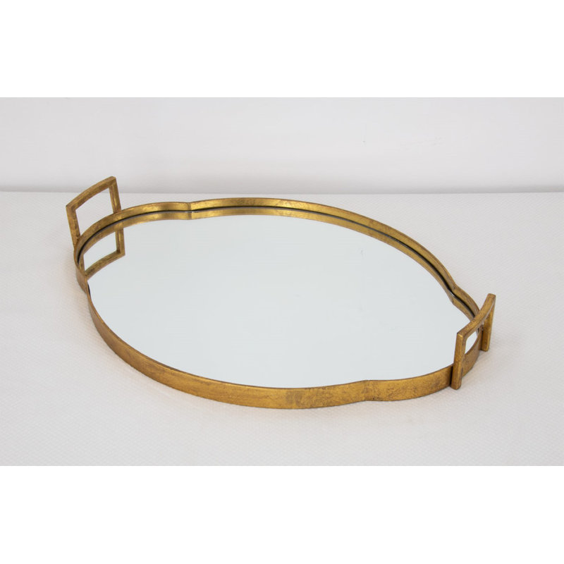 Summer Decorative Tray, Gold