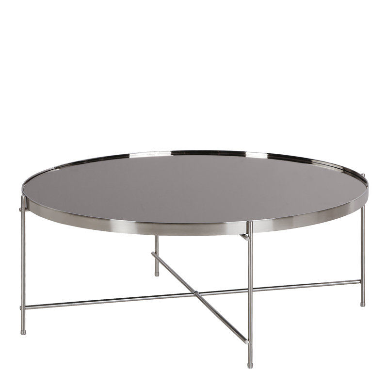 Yasmina Four Leg Coffee Table, Nickel