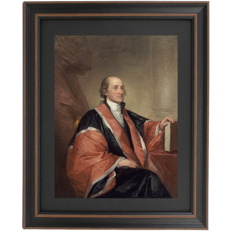 Framed John Jay Portrait By Gilbert Stuart, 24" H x 19" W