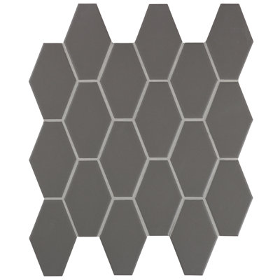 Carreau de mosaïque allongé en porcelaine hexagonale 2,36 po x 3,74 po Perfection