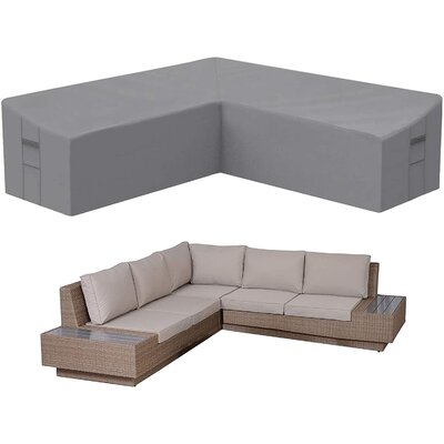 Debartolo Patio V Shaped Sectional Sofa Cover, Waterproof Tear Proof Heavy Duty Outdoor Sectional Cover L-Shaped Patio Furniture Covers, Patio Section -  Arlmont & Co., CD0DE6A392924DDF93E2453E83818B7E