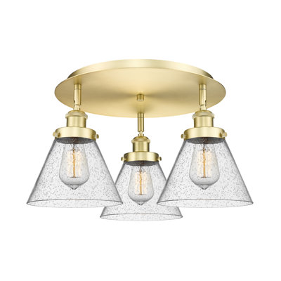 Cone 3 Light Flush Mount
