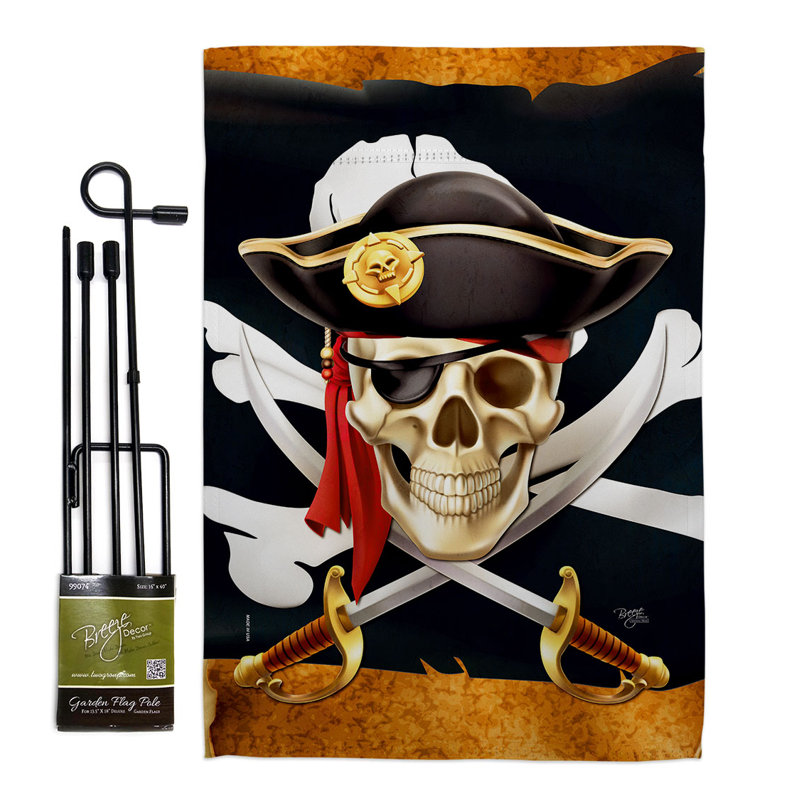 Double Sided 18.5'' H x 13'' W Polyester Flag Set