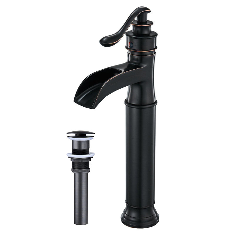 Single-handle Bathroom Faucet with Drain Assembly