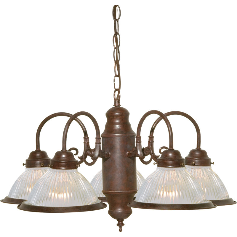 Lustre classique / traditionnel à 5 lumières Cummingham, Bronze vieilli