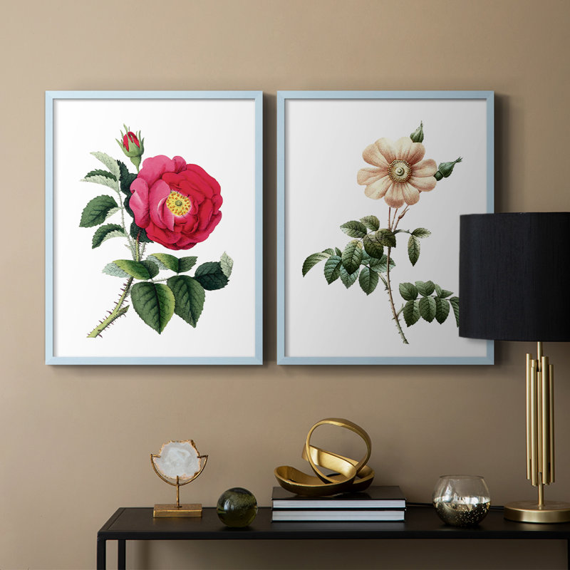 «Botanical Beauty I», reproduction encadrée de qualité supérieure - prête à être accrochée - aucun clou requis - aucun clou requis