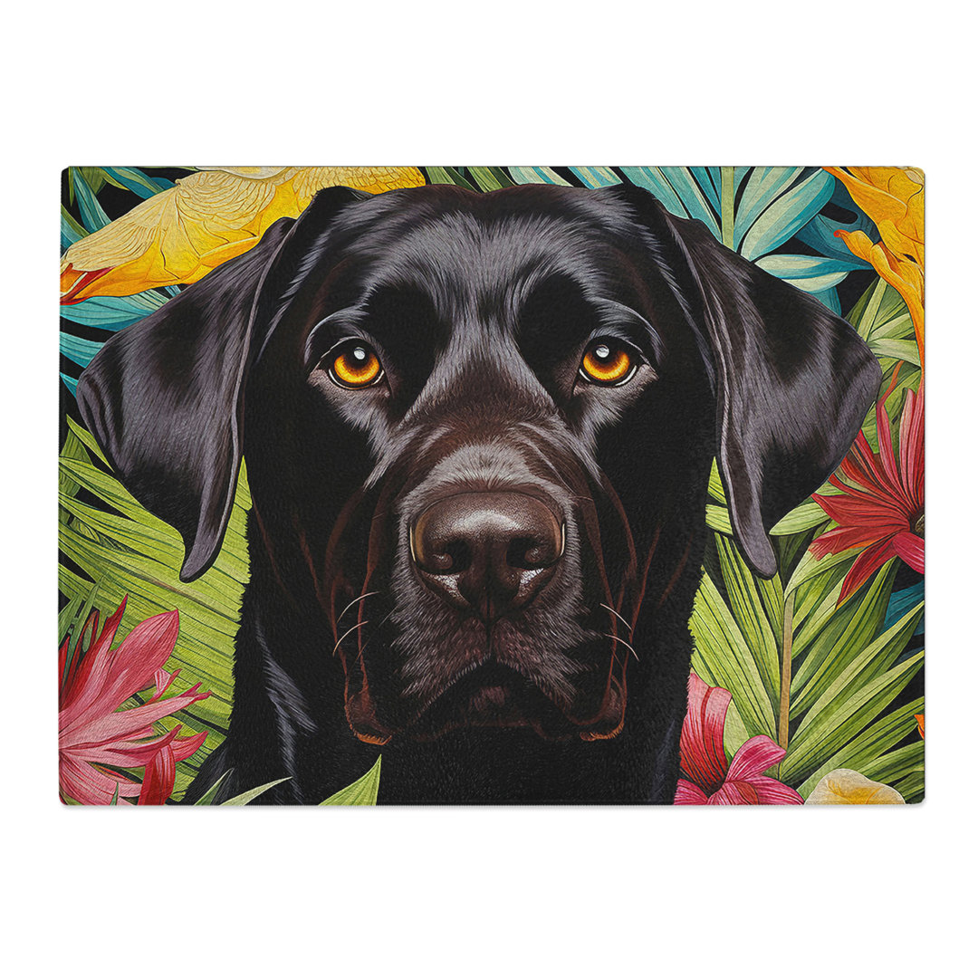 Labrador Retriever Contemporary Art  Glass Chopping Board