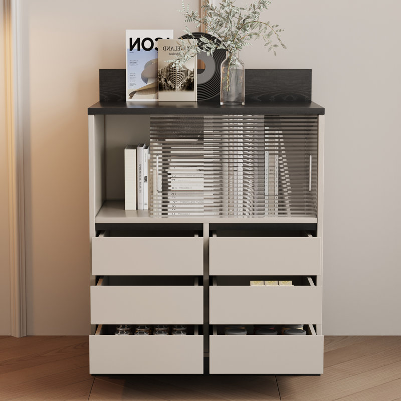 Armoire de rangement multifonctionnelle à 6 tiroirs Alfreida