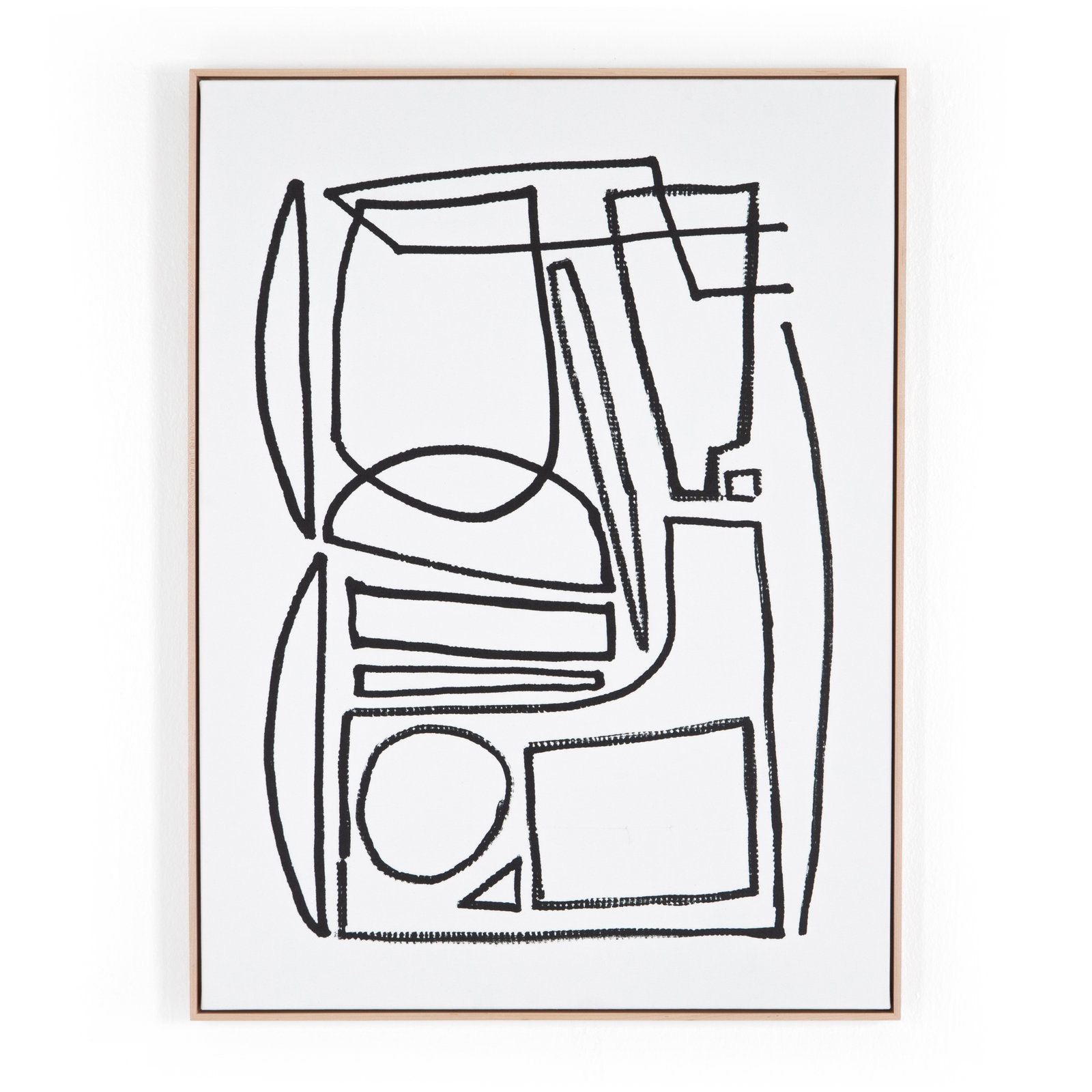 Stark 1 by Dan Hobday, Light Brown Floater Framed, 40" H x 30" W x 2" D