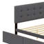 Lit plateforme tapissier avec 2 tiroirs et lit gigogne-2076433761