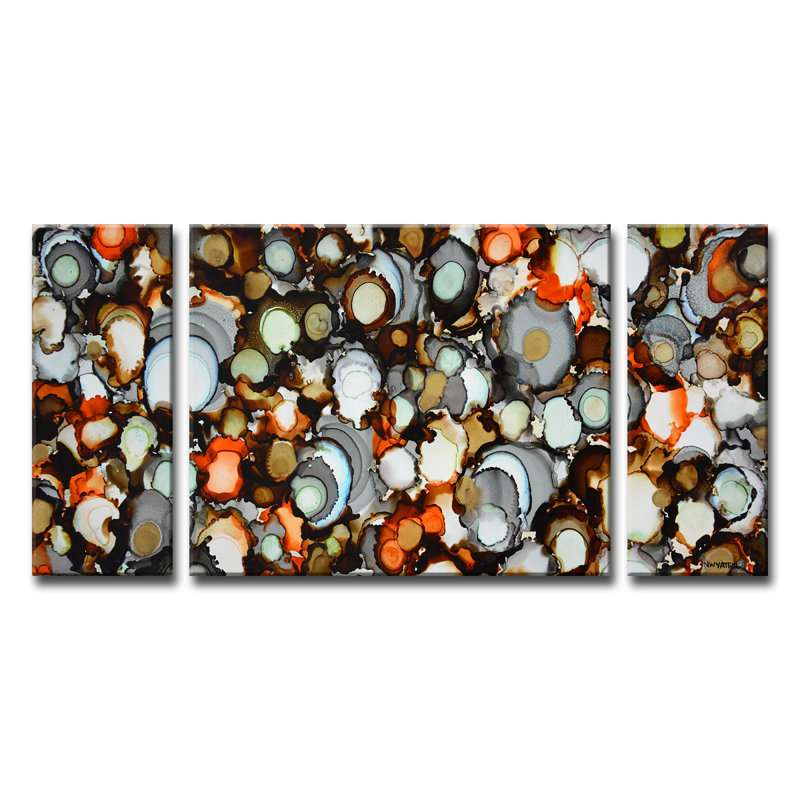 «Copper, Iron, Jade», impression sur toile tendue 3 pièces