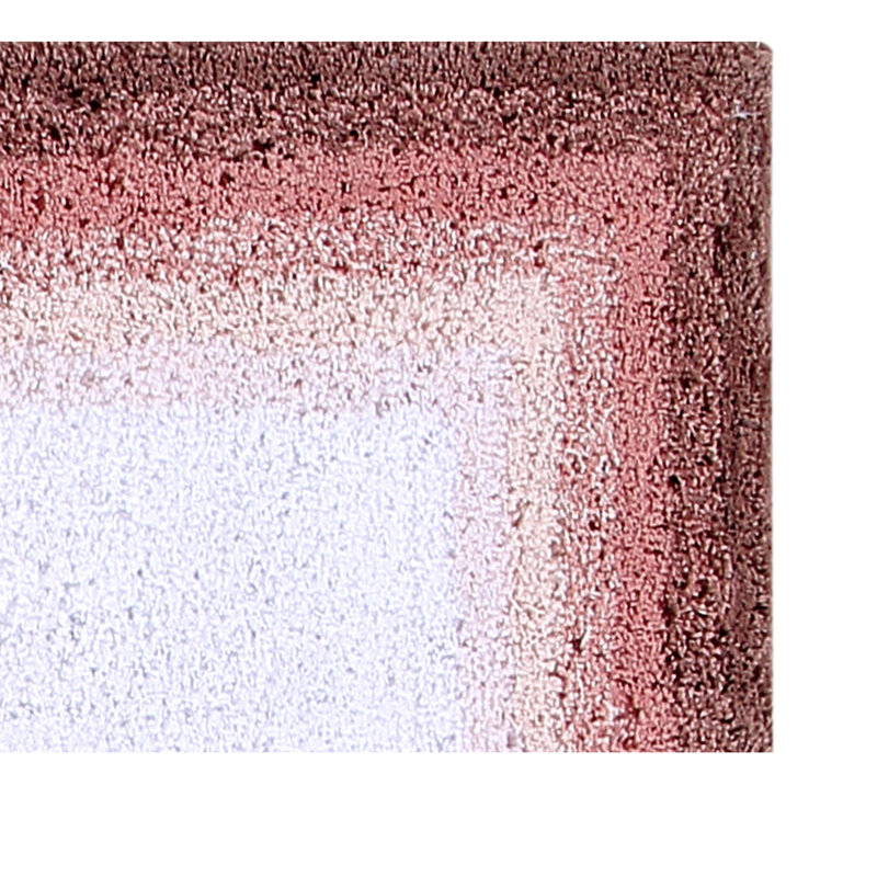 Tapis pour salle de bain 100% coton touffeté en U avec envers antidérapant, lavable à la machine, tapis de toilette ultra doux et absorbant pour salle de bain, s'adapte autour de la base de toilette, 20 po x 20 po, rose
