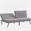 Canapé-lit polyvalent à structure en bois et à pieds en acier inoxydable, idéal pour les décors multiples et la détente et le repos confortables-949198155