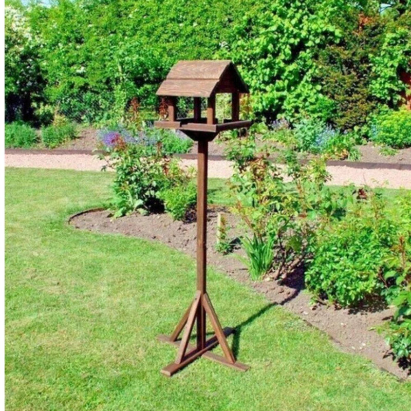 Wood Freestanding Hummingbird Feeder