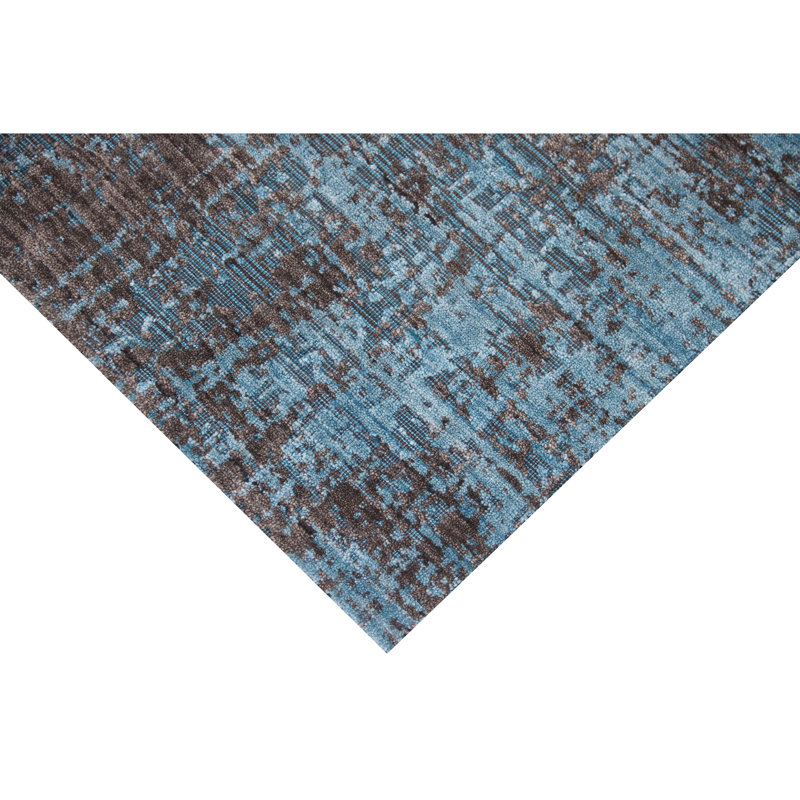 Area Rug in Brown/Teal, Rectangle 8' x 10'