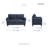 Lawrenceburg 58" Modern Transitional Chenille Loveseat with Durable Solid Wood Frame, Supportive Pocket Coils and Sturdy Exposed Feet-560302855