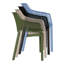 Ensemble de 4 chaises de patio empilables-132965542