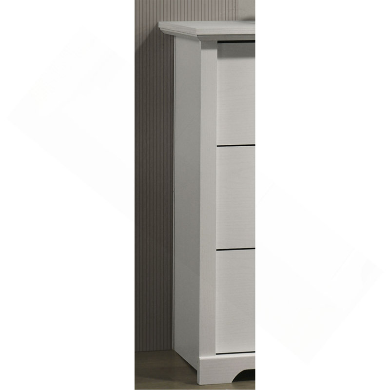 Commode 6 tiroirs avec poignées, Blanc