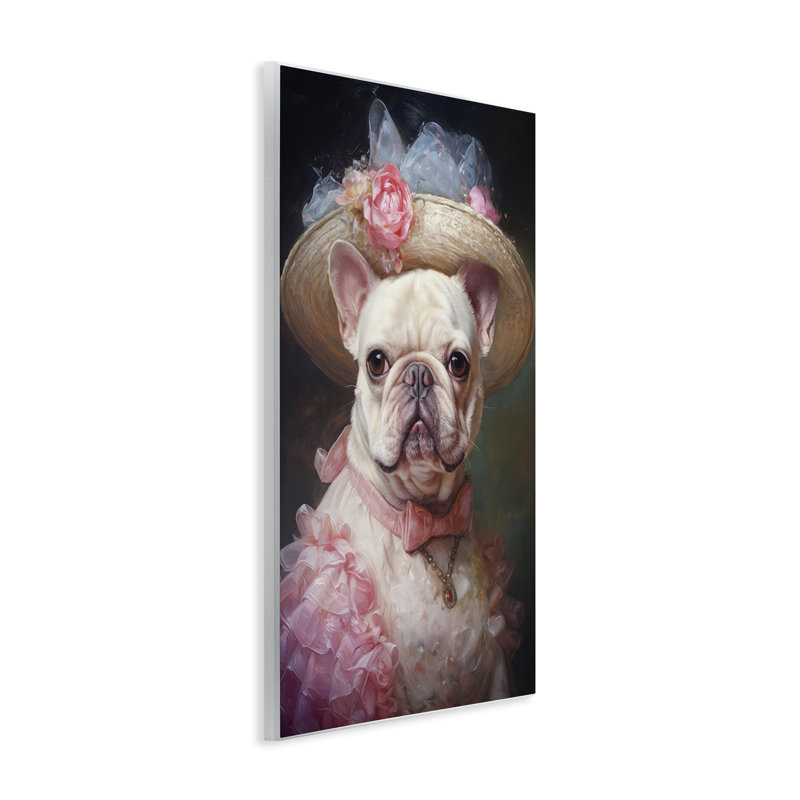 Plaque murale victorienne rose, par Wumples, H 15 po x l 10 po