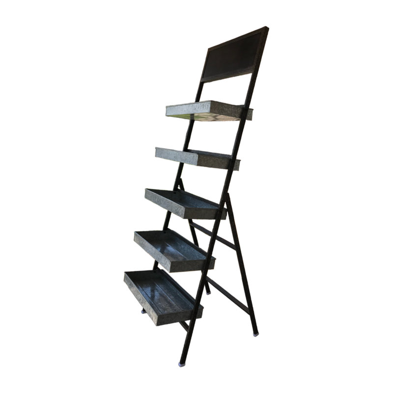Luminaire pliable en métal à 5 tablettes