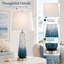 Lampe de table en verre Aislin avec interrupteur à 3 voies (ensemble de 2)