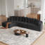Ensemble de canapé modulaire en chenille Boneless de 131,1 pouces, canapé incurvé moderne en forme de nuage, comprenant 10 coussins-1110122291-1114417037