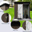 Abri de jardin en métal 5 pi 4 pi -, verrouillable, imperméable,