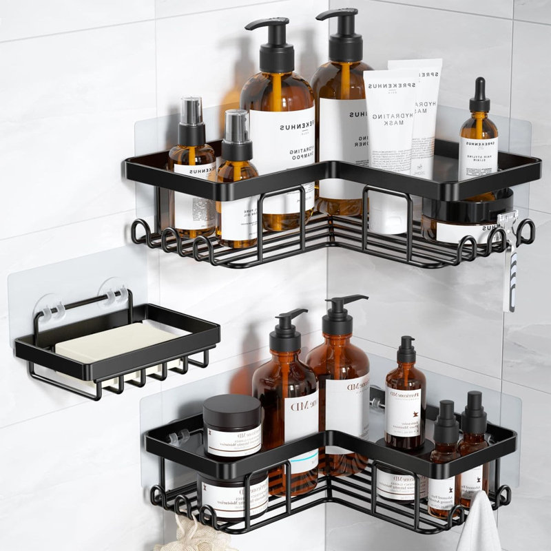Peadon Shower Basket, Black