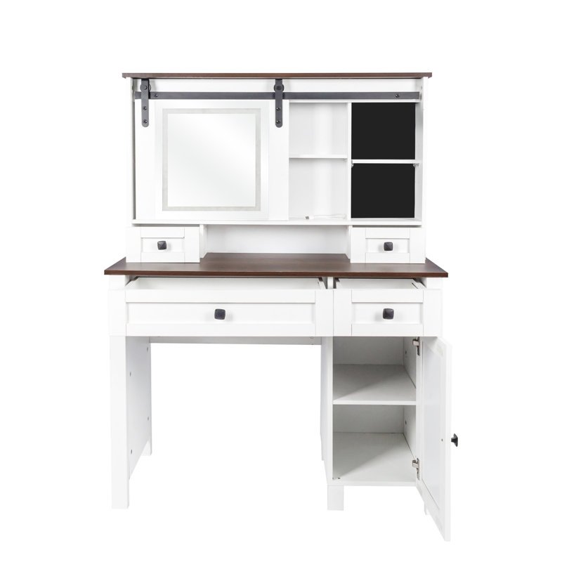 Meuble-lavabo avec miroir et lumières Farmhouse