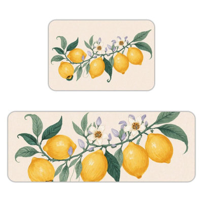 Lemon Branch, Kitchen Mats Set Of 2
