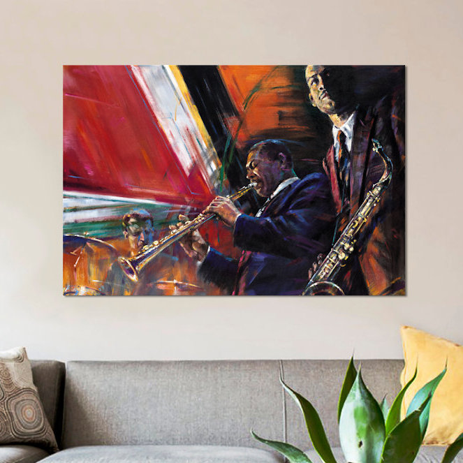 «Red Hot» par Kim G, impression sur toile tendue sur châssis, H 18 po x l 26 po x P 1,5 po, Toile avec cadre noir