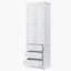 Armoire de rangement haute avec trois tiroirs-579270088