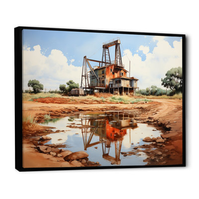 " Beige Oil Rig In Texas "