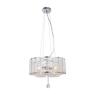Daniel 4 - Light Chrome Drum Pendant