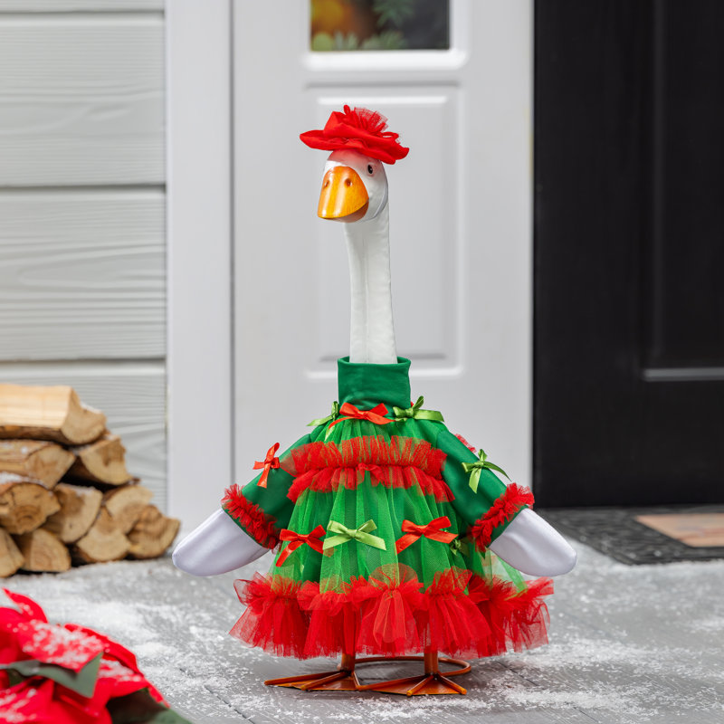 Porch Goose Outfit, Bows, Festive Dress