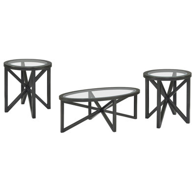 Table basse moderne simple en verre, table basse en verre trempé et base en bois massif