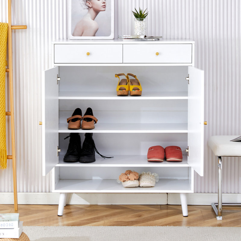 Modern Minimalist Storage Cabinet, White