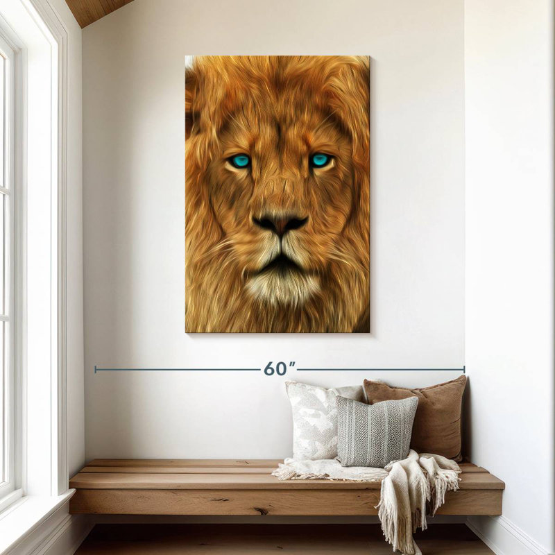 Regard de lion Brampt, H 45 po x l 30 po