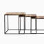 Ensemble de 3 tables gigognes noir naturel