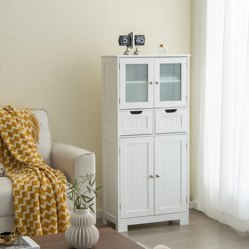 Freestanding Bathroom Cabinet, White