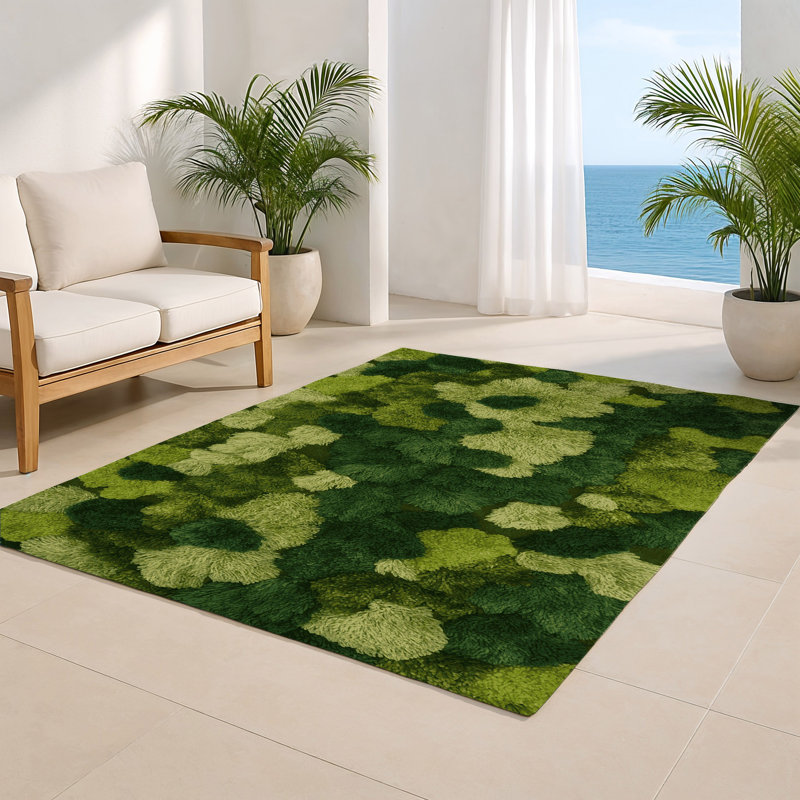 Tapis vert d'intérieur et d'extérieur Botanical, Rectangle 9 pi x 12 pi