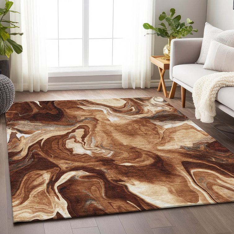 Premium Machine Washable Prisco Paprika Rug