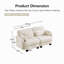 Canapé d'angle modulaire 2 places au design moderne et minimaliste capitonné, avec coussins d'assise épais et confortables, idéal pour le salon, la chambre et l'appartement. Revêtement en chenille.-1270429427