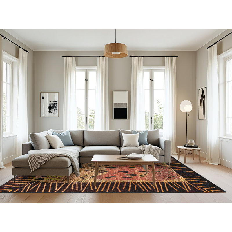 Abstract Indoor Rug, Rectangle 8' x 12'