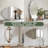 Set of 2 Shaped Wall Mirrors – Unique Lines to Enhance Space Beauty, Ideal for Living Room, Bedroom, Hallway & Dressing Room-98127006-98127004