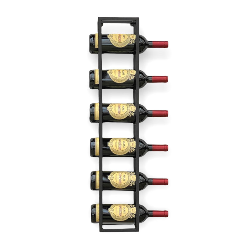 Aryana 6 Bottle Floor Wine Bottle Rack Black