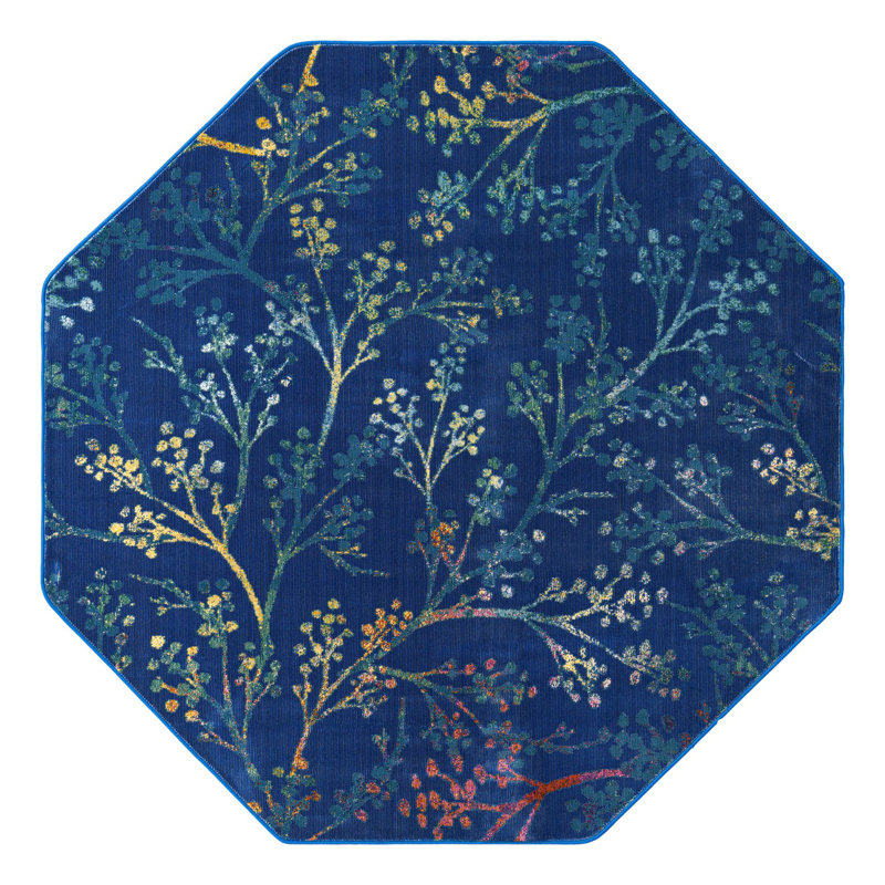 Antony Floral Indoor Rug, Octagon 6' x 6'