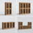 62" Wood Storage Bookcase with Adjustable Shelves with Glass Doors-1385769586
