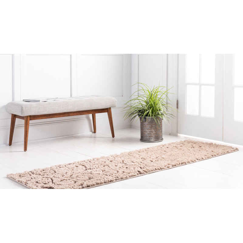 Tapis rouge sang Baynes, Tan, Tapis de couloir 2 pi x 6 pi 7 po